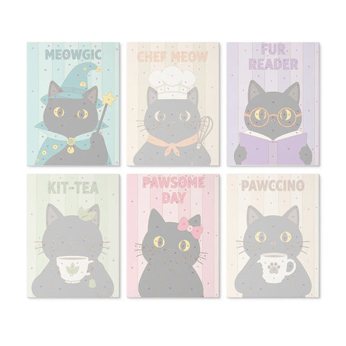 Purrfect Puns Collection mini paint by numbers kit design photo