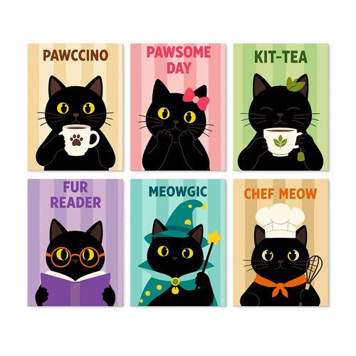 Purrfect Puns Collection mini paint by numbers set cover