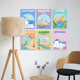 Mediterranean Escapes Collection mini paint by numbers kit design photo