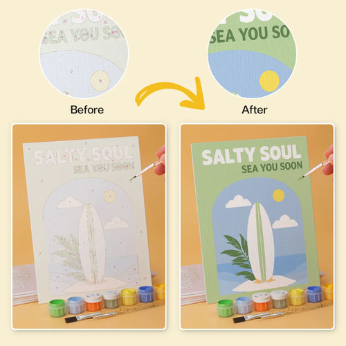 Salty Soul Collection mini paint by numbers kit design photo