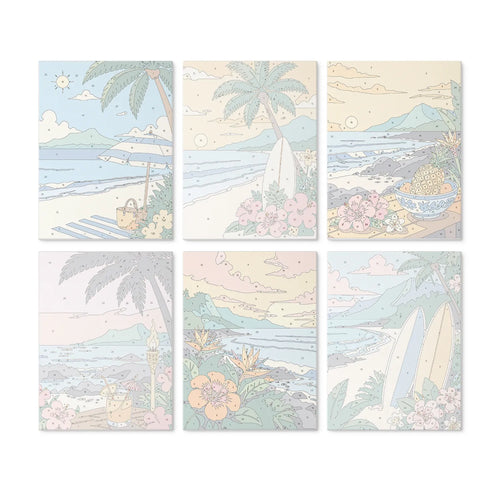 Tropical Paradise Collection mini paint by numbers kit design photo