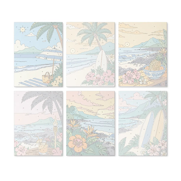 Tropical Paradise Collection mini paint by numbers kit design photo
