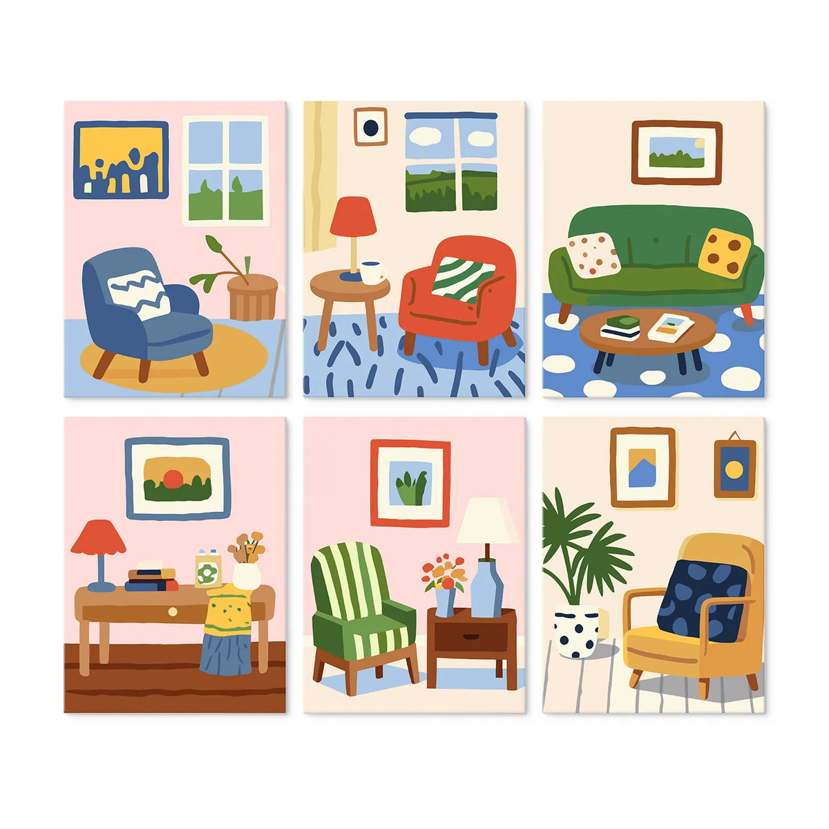 Cozy Corners Collection mini paint by numbers set cover