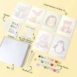 Baby Zoo Collection mini paint by numbers kit design photo