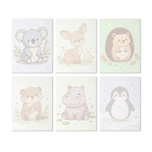 Baby Zoo Collection mini paint by numbers kit design photo