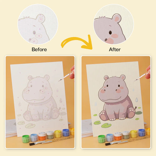 Baby Zoo Collection mini paint by numbers kit design photo