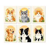 Floral Pet Portraits Collection mini paint by numbers set cover