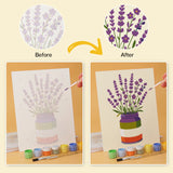 Flowers in Jars Collection mini paint by numbers kit design photo