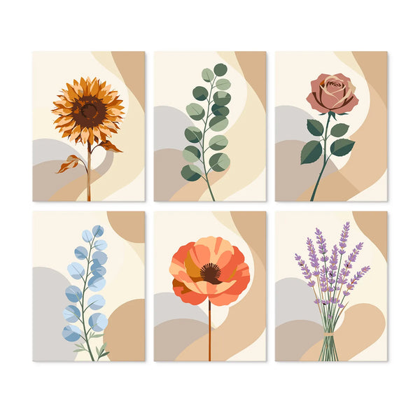 Earthy Botanicals Collection mini paint by numbers set cover