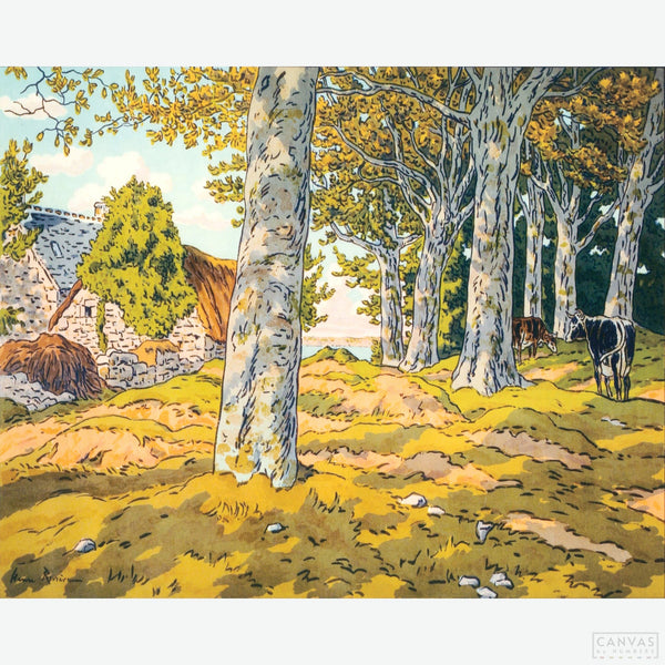 The Beech Woods at Kerzardem - Diamond Painting-Discover the beauty of nature with "The Beech Woods at Kerzardem" forest diamond painting kit. Create a sparkling rendition of Henri Rivière's forest scene.-Canvas by Numbers