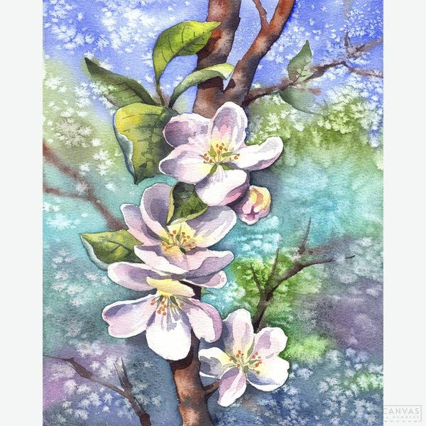 Flourish - Diamond Painting-Create a calming floral scene with our Flourish Diamond Painting Kit by Anna Petunova. Perfect for beginners, this kit features soft and soothing colors.-Canvas by Numbers