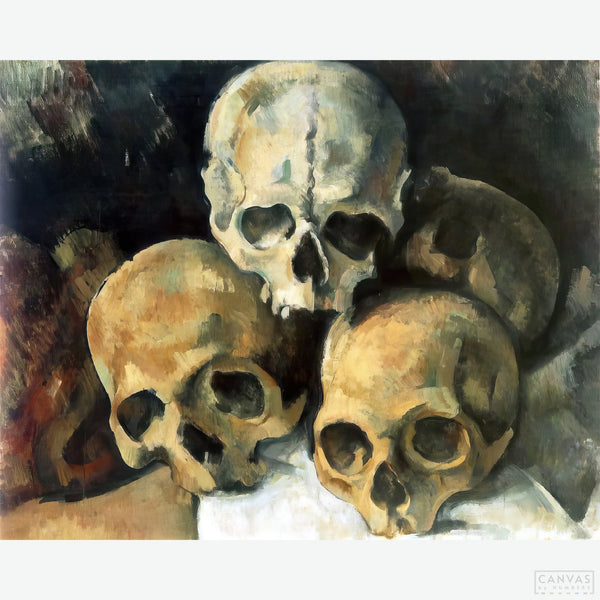 Pyramid of Skulls (1901) - Diamond Painting-Explore the depth of Cézanne's art with our "Pyramid of Skulls" Paint by Numbers Kit. Unwind as you recreate this poignant contemplation on mortality.-Canvas by Numbers