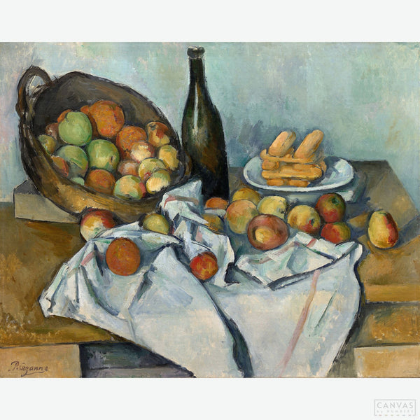 The Basket of Apples (1893) - Diamond Painting Kit-Dive into a new world of art as you bring to life this diamond painting, each diamond capturing Cézanne's innovative use of color and form.-Canvas by Numbers