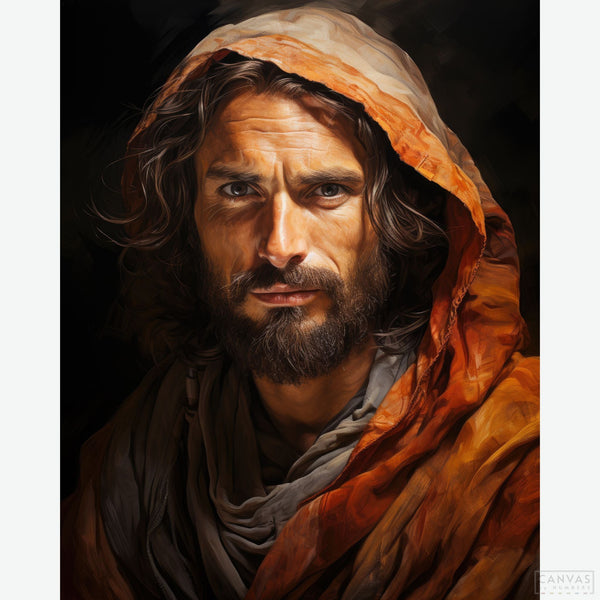 Sacred Savior - Diamond Painting-Recreate a moving portrait of Jesus Christ with the "Sacred Savior" Diamond Painting Kit. A beautiful blend of faith and artistic expression.-Canvas by Numbers