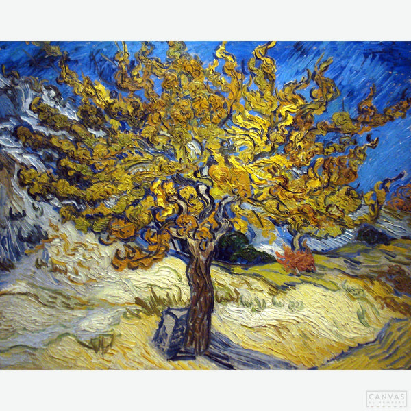 The Mulberry Tree in Autumn - Diamond Painting-Recreate the vibrant beauty of Van Gogh's The Mulberry Tree with our Diamond Painting Kit. Perfect for art lovers and crafters alike.-Canvas by Numbers