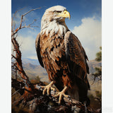 Eagle's Perch - Diamond Painting-Create a majestic bald eagle portrait with the 