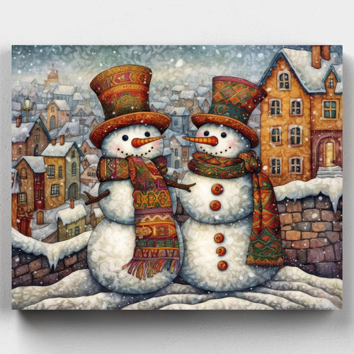 A Magical Season. Step into a festive wonderland with "A Magical Season", our Christmas paint by numbers. Paint a snowy town and cheerful snowmen, capturing the joy of the season.