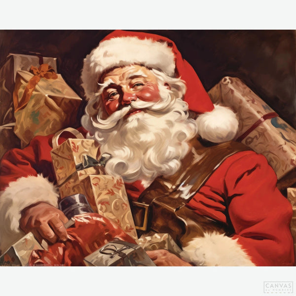 A Heartwarming Journey - Diamond Painting-Embrace the holidays! Our Santa diamond painting kit lights up your celebrations. Craft a radiant tribute to timeless Christmas moments and joy.-Canvas by Numbers
