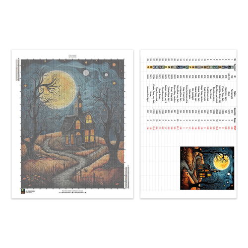 La Casa Stregata - Halloween Diamond Painting - Dimensione Standard