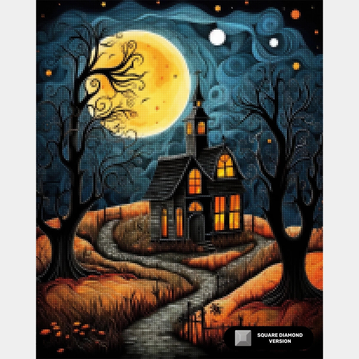La Casa Stregata - Halloween Diamond Painting - Dimensione Standard