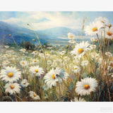 Daisy Meadows - Diamond Painting-Create your piece of summer with 'Daisy Meadows' diamond painting. A serene expanse of daisies invites you into the calm beauty of nature's embrace.-Canvas by Numbers