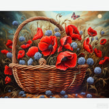 Radiant Poppies - Diamond Painting-Create a stunning poppy scene with the 