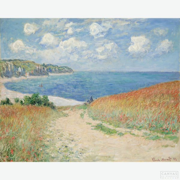 Path in the Wheat Fields at Pourville - Diamond Painting-Create a serene landscape with our Path in the Wheat Fields at Pourville Diamond Painting Kit. Capture the tranquility of Monet's masterpiece.-Canvas by Numbers