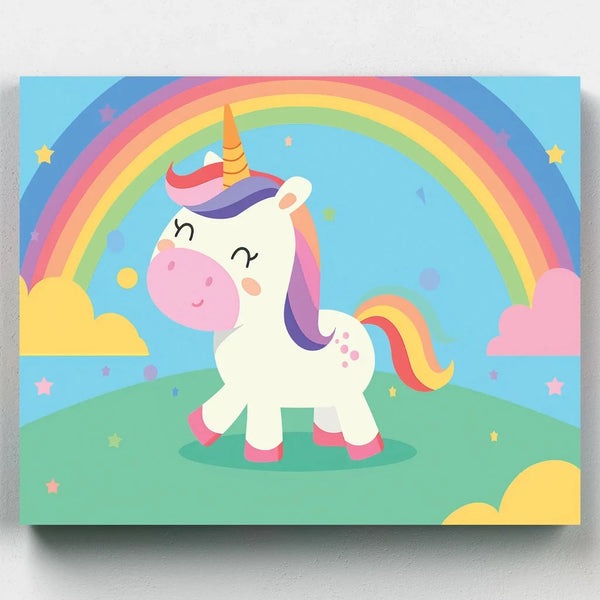 Unicorn Painting by Numbers for Kids-Make painting a breeze with Unicorn Painting for Kids from Canvas by Numbers. Designed for young artists, it's a fun and educational activity they'll enjoy. -Canvas by Numbers