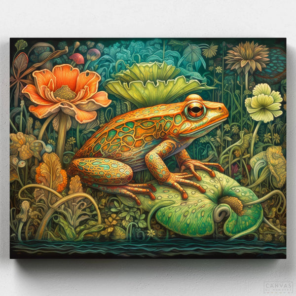 Green Tree Frog Painting by Numbers-Add a pop of color to your space with our Green Tree Frog Paint by Numbers kit. Easy to follow instructions and high-quality paint by numbers kits for adults.-Canvas by Numbers