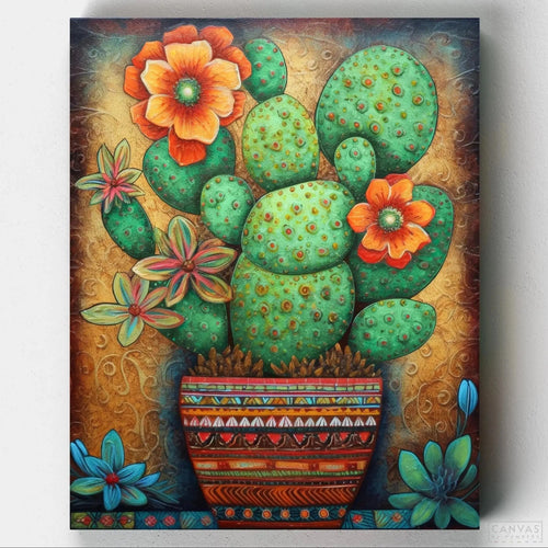 Charming Cactus. Add a touch of desert charm to your space with our Cactus Paint by Numbers kit. Dive into the art of Cactus painting and create your own botanical oasis.