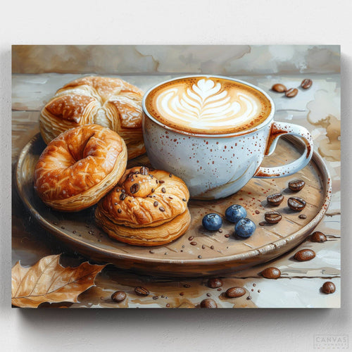 Good Morning. Create a cozy breakfast scene with our Good Morning Paint by Numbers Kit. Perfect for art lovers and aspiring painters seeking a delightful project.