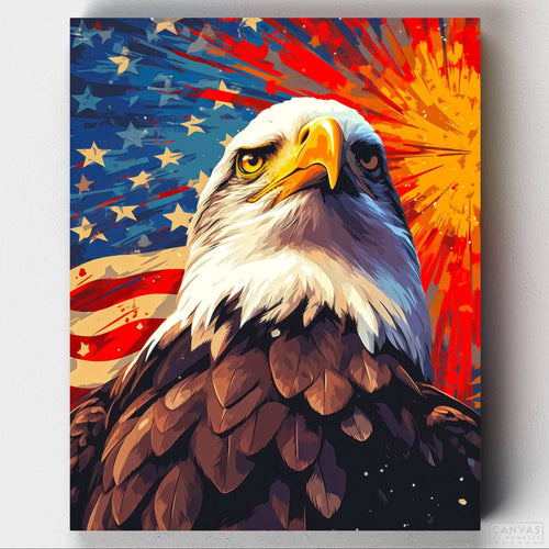 Eagle of Liberty. Celebrate freedom with our American Liberty Eagle paint by numbers kit. Perfect for creating patriotic art with ease and precision.