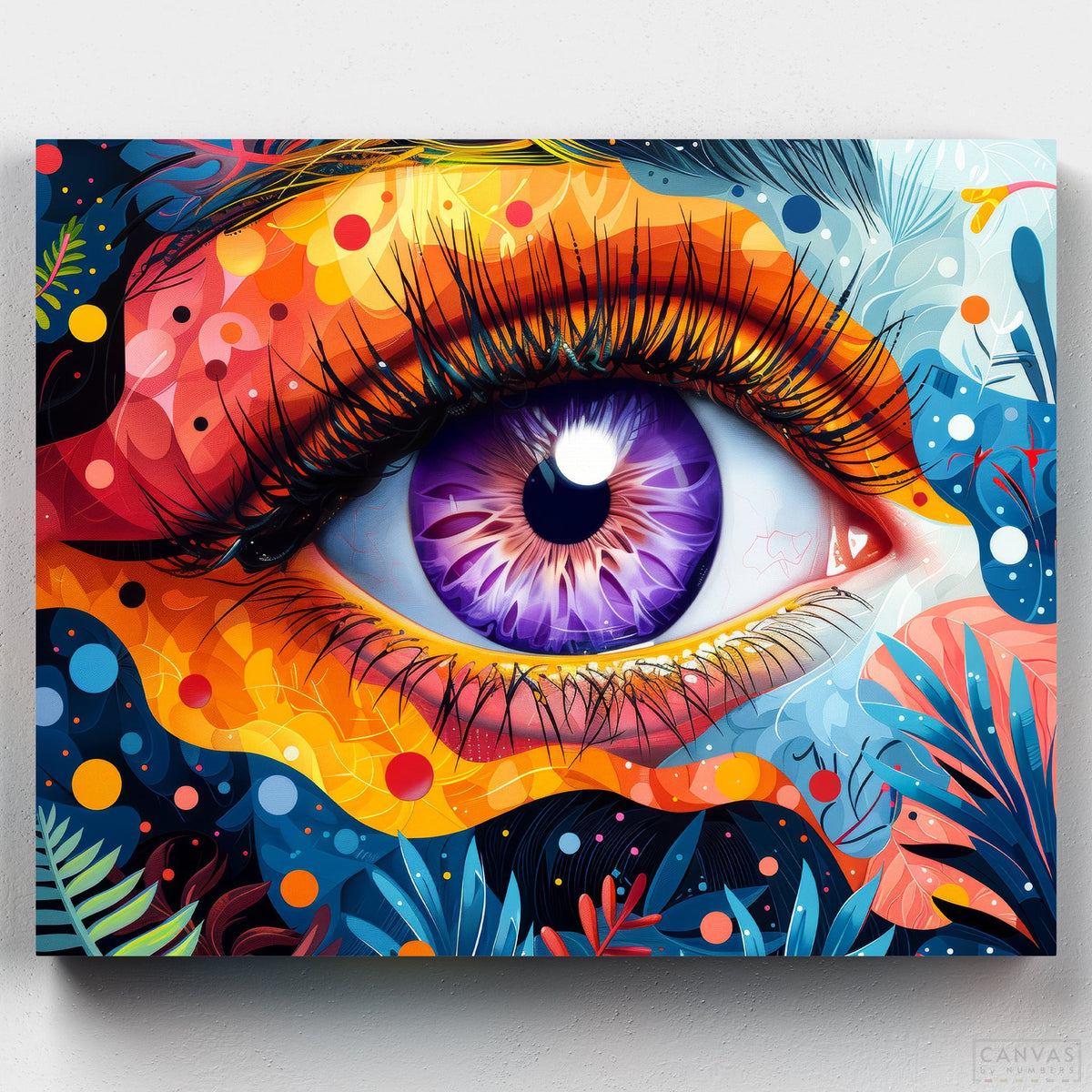 Whimsical Eye - Paint by Numbers-Transform your canvas with our Whimsical Eye Paint by Numbers Kit. Perfect for creating a colorful, abstract masterpiece to enjoy and bring to life.-Canvas by Numbers