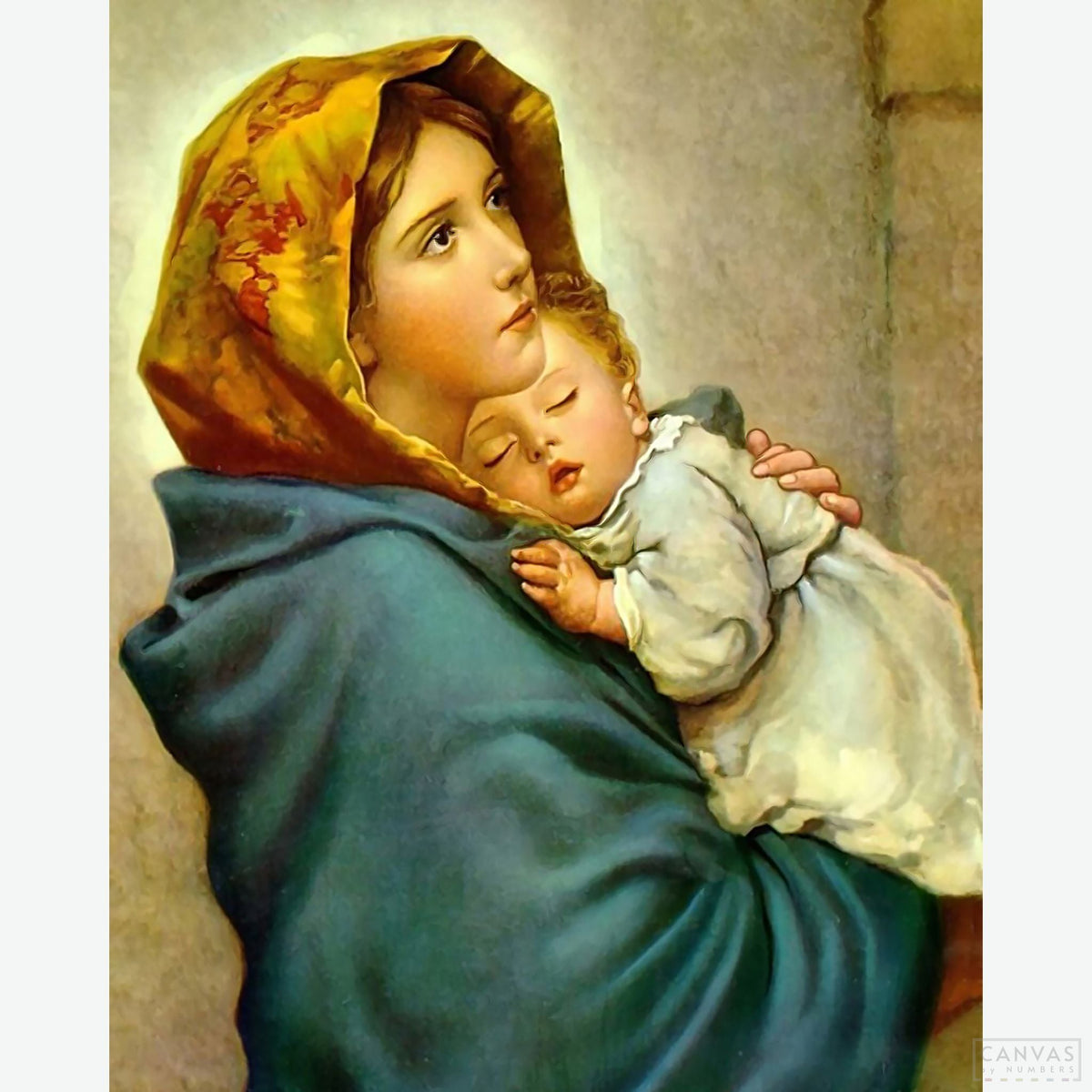 Madonnina - Diamond Painting-Create Ferruzzi’s "Madonnina" with this diamond painting kit. Capture tender emotion and timeless beauty in every sparkling detail.-Canvas by Numbers