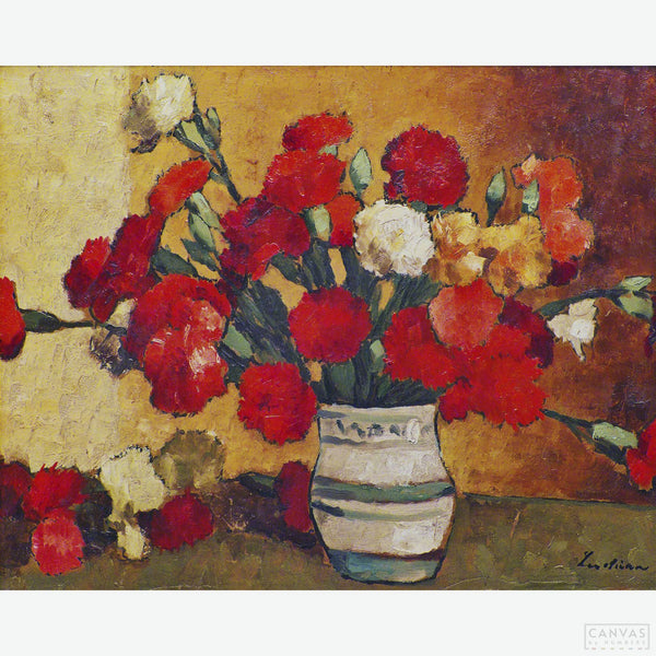 Garoafe - Diamond Painting-Recreate Stefan Luchian’s "Garoafe" with this diamond painting kit. Capture the delicate vibrancy and elegance of carnations in stunning detail.-Canvas by Numbers