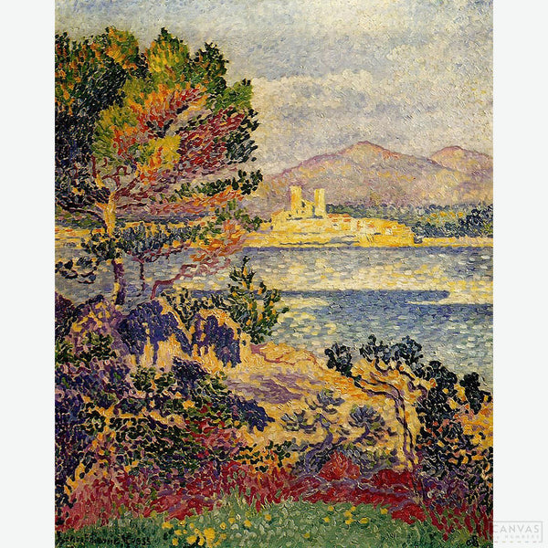 Antibes Morning - Diamond Painting-Recreate the serene beauty of Antibes with our diamond painting kit by Henri Edmond Cross. A rewarding project for crafters and art lovers alike.-Canvas by Numbers