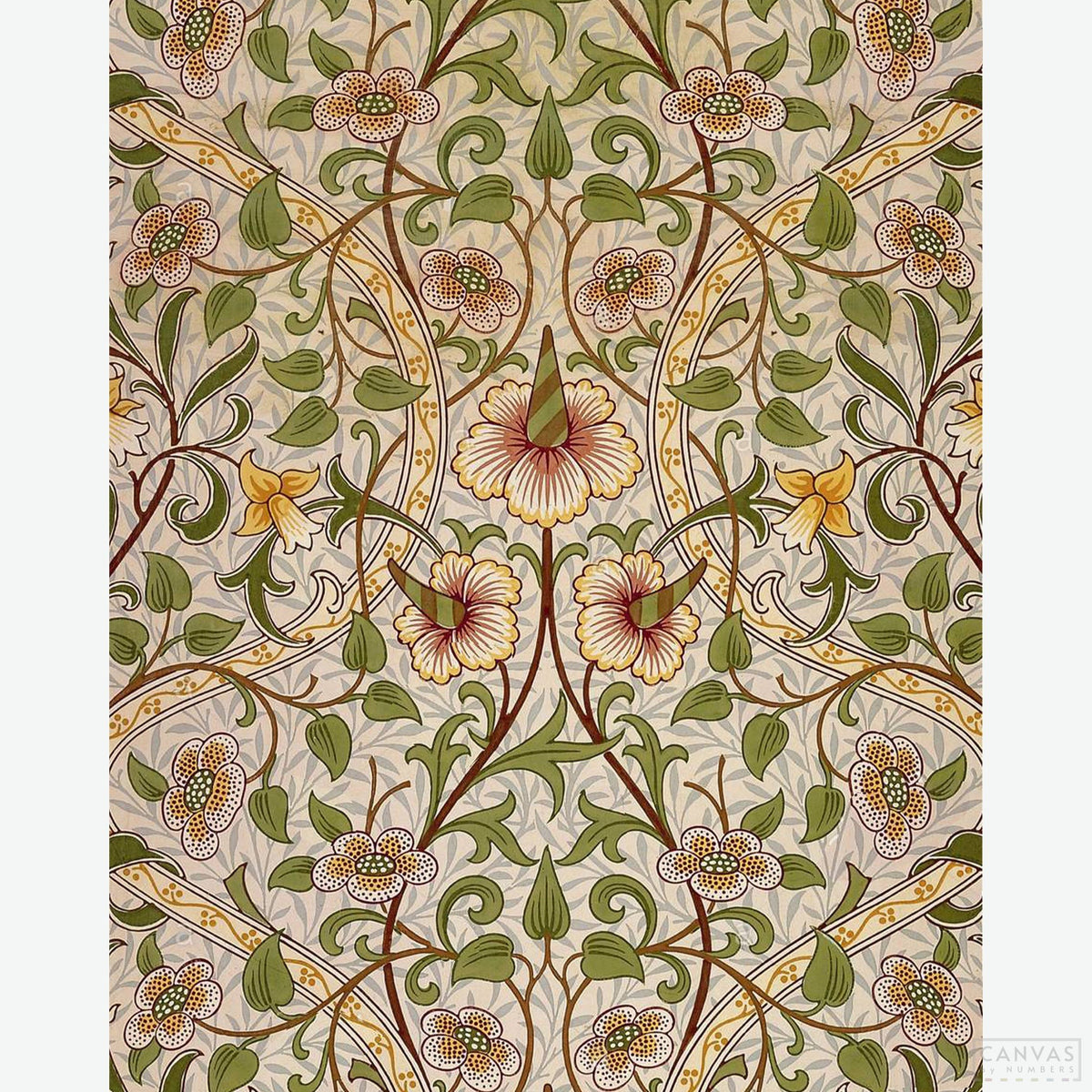 Daffodil - Diamond Painting-Create the intricate beauty of Morris's Daffodil diamond painting kit. Perfect for art lovers, this kit offers a sparkling tribute to classic floral design.-Canvas by Numbers