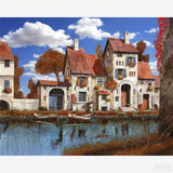 La Cascina sul Lago - Diamond Painting-Recreate Borelli’s serene lakeside farmhouse with the 