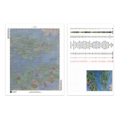 "Ninfee Rosse - Diamond Painting - Dimensione Standard"