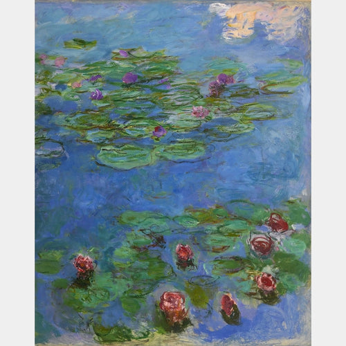 "Ninfee Rosse - Diamond Painting - Dimensione Standard"