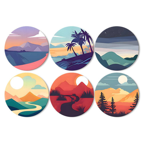 Landscapes Collection 1 - Paint by Numbers Placemats. Explore stunning scenery with our Landscapes Paint by Numbers Placemats. Add natural beauty to your table decor with hand-painted, DIY placemats.