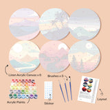 Landscapes Collection 1 - Paint by Numbers Placemats-Explore stunning scenery with our Landscapes Paint by Numbers Placemats. Add natural beauty to your table decor with hand-painted, DIY placemats.-Canvas by Numbers