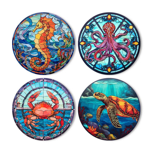 Sealife Collection - Paint by Numbers Placemats. Bring the ocean to your table with our Sealife Paint by Numbers Placemats. Paint an octopus, seahorse, and turtle for a fun table decor experience.