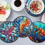 Sealife Collection - Paint by Numbers Placemats-Bring the ocean to your table with our Sealife Paint by Numbers Placemats. Paint an octopus, seahorse, and turtle for a fun table decor experience.-Canvas by Numbers