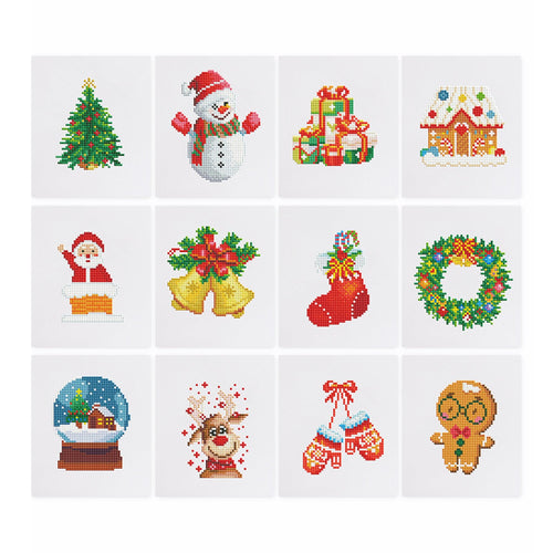 Christmas Collection 1 - Mini Diamond Painting Kit. Create your own winter wonderland with our Christmas Collection 1 Mini Diamond Painting Kit. Craft 12 festive designs that sparkle with holiday cheer!