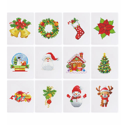 Christmas Collection 2 - Mini Diamond Painting Kit. Unleash holiday magic with our Christmas Collection 2 Mini Diamond Painting Kit. Paint 12 unique festive scenes that add sparkle and joy to your celebrations!