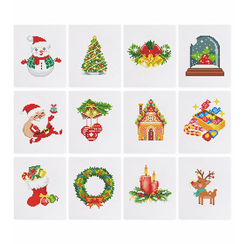 Christmas Collection 3 - Mini Diamond Painting Kit. Celebrate the holiday season uniquely with our Christmas Collection 3 Mini Diamond Painting Kit. Create 12 distinct festive scenes to light up your home!
