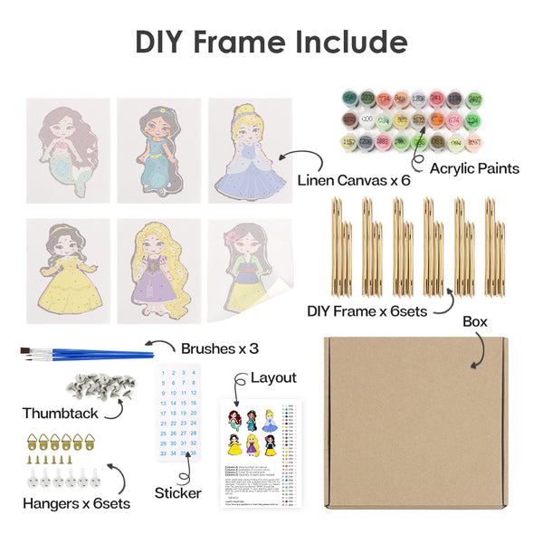 Little Princesses – Mini Paint by Numbers Set
