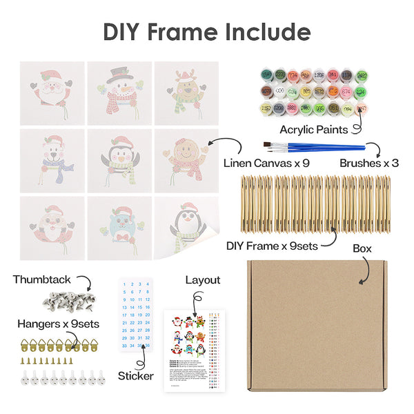 Merry Friends – Mini Paint by Numbers Set