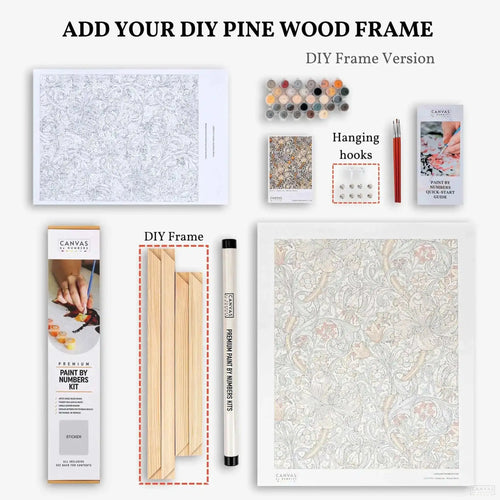 Easter Basket With Flowers Paint by Numbers Kit – DIY Frame Included